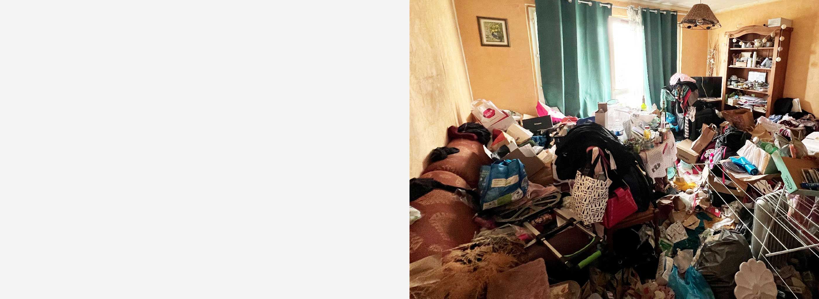 Logement avec accumulation qui nécessite un débarras Diogène