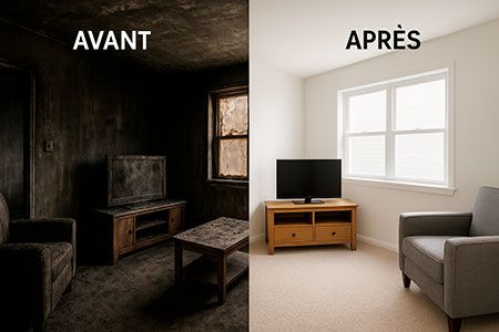 comment nous avons éliminé la suie acide dans un appartement incendié